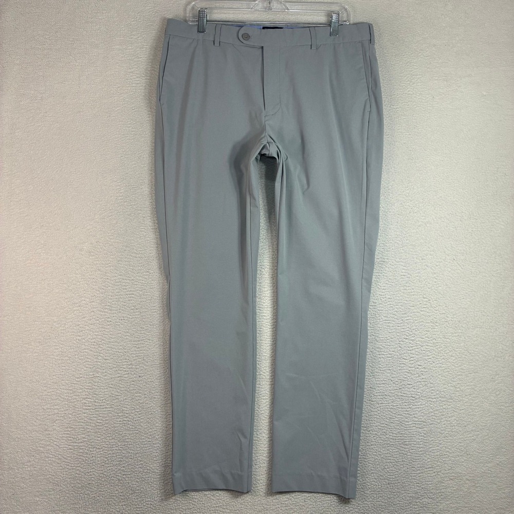 Peter Millar Golf Pants Men 38x30 Gray Stretch Performance Crown Crafted Preppy